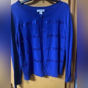 Christopher& banks blue cardigan